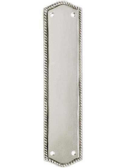 11 inch Rope Push Plate In Polished Nickel.
